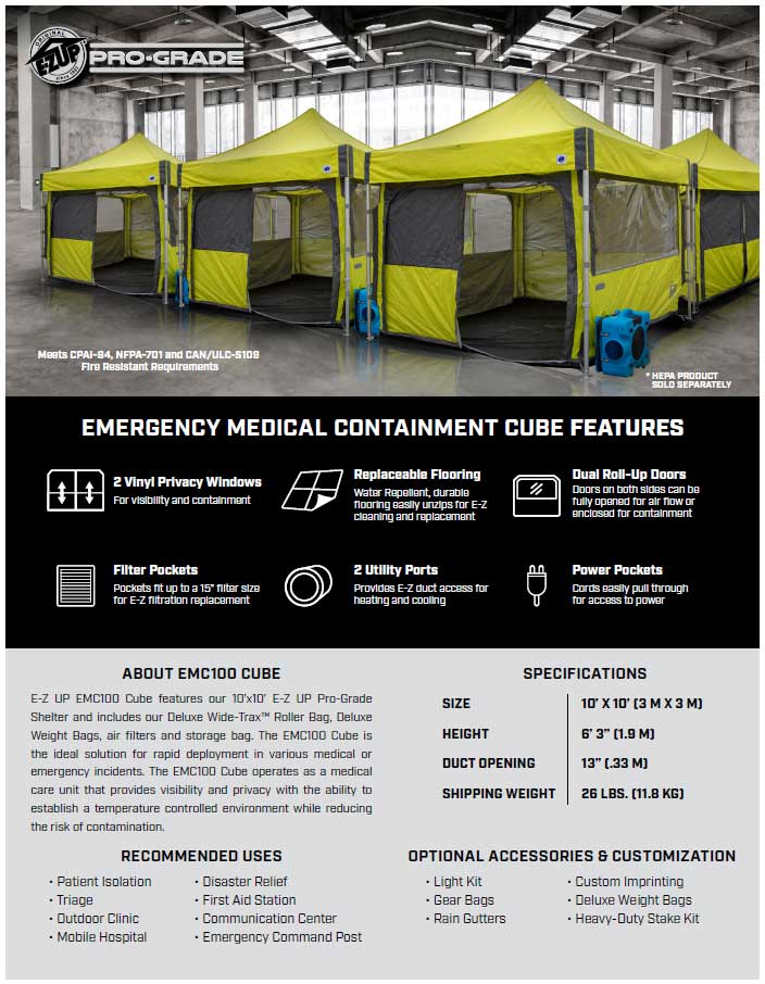 EMC100 Emergency Medical Containment Cube